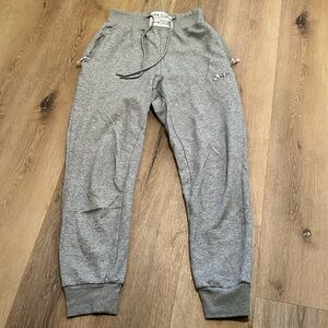 Adam Selman Sport- Grey High Rise Drawstring Jogger Sweatpants Small